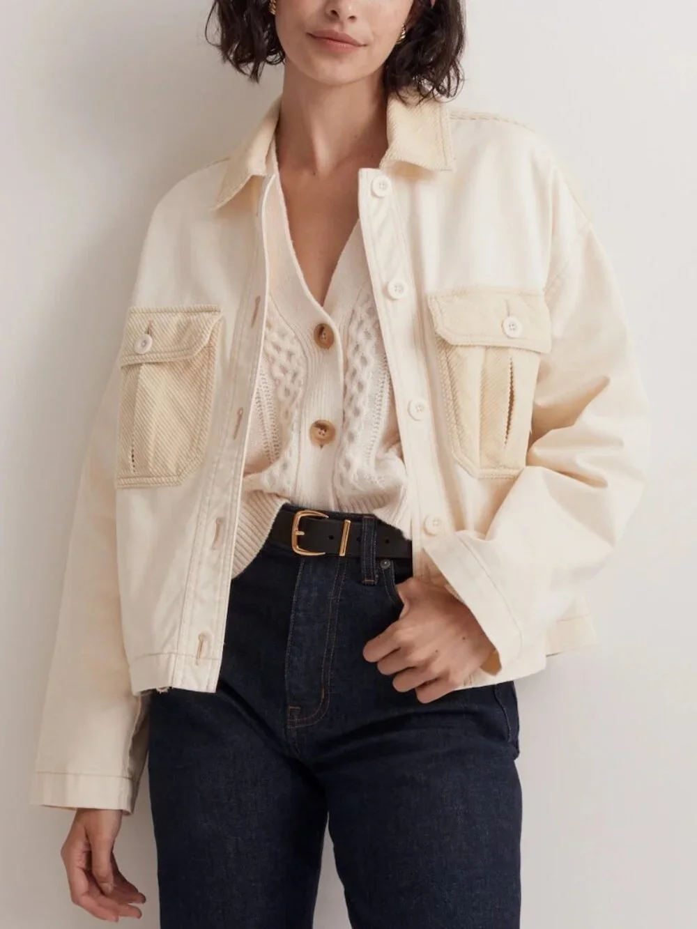 NWOT Madewell Chino Boxy Shirt Jacket - Picture 1 of 13